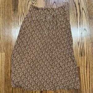Sezane Floral Midi Skirt